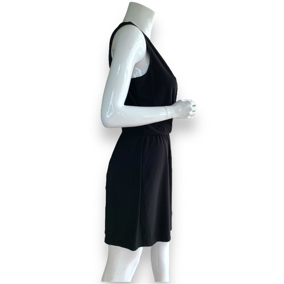 ANNALEE & HOPE BLACK SLEEVELESS DRAPED ROMPER WITH TIE WAIST. WOMEN’S SZ MEDIUM - Picture 3 of 8